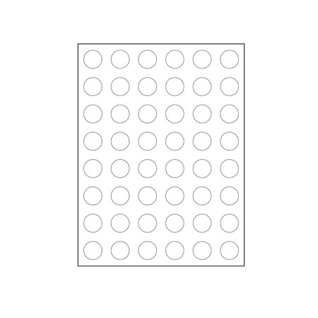 1/4 Color Coding Dots White - Sheet Form